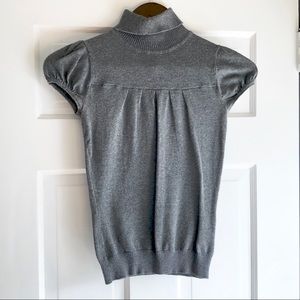 H&M grey short sleeve turtleneck sweater